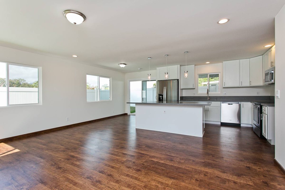 Wahiawa kitchen and flooring project on Oahu